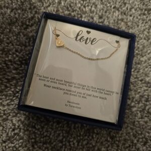 Gold Heart Pendant Necklace